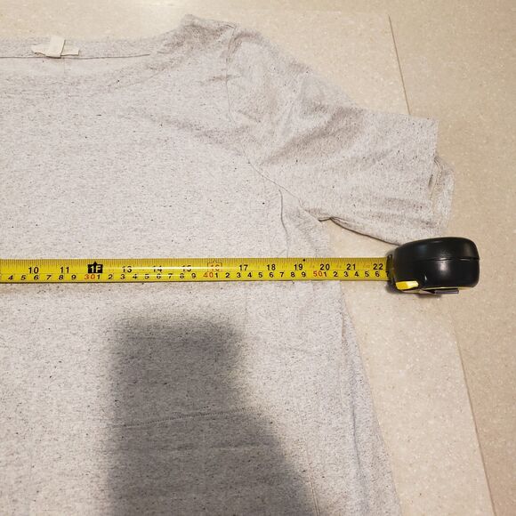 Eileen Fisher M Crew Neck Cotton Jersey T-Shirt Dress Above Knee Gray - Picture 7 of 7